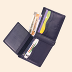 Premium Navy Blue Genuine Leather Wallet