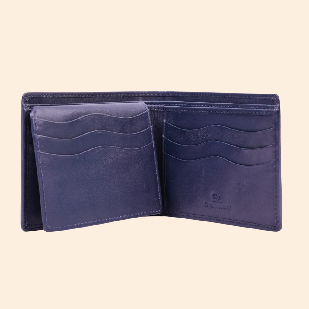 Premium Navy Blue Genuine Leather Wallet