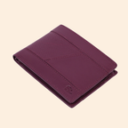 Maroon Wallet for Men with Zipper Compartment