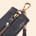 Classic Black Leather Key Holder