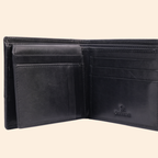 Premium Black Genuine Leather Wallet With Design