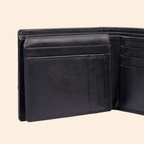 Premium Black Genuine Leather Wallet With Design