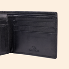 Premium Black Genuine Leather Wallet With Design