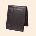Premium Dark Brown Genuine Leather Wallet With Design