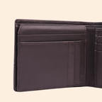 Premium Dark Brown Genuine Leather Wallet With Design