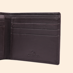 Premium Dark Brown Genuine Leather Wallet With Design