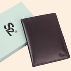 Rich Dark Brown Leather Passport Cover