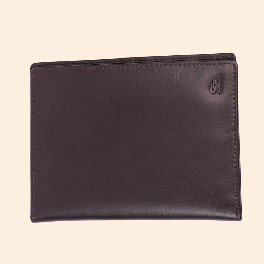 Rich Dark Brown Leather Passport Cover
