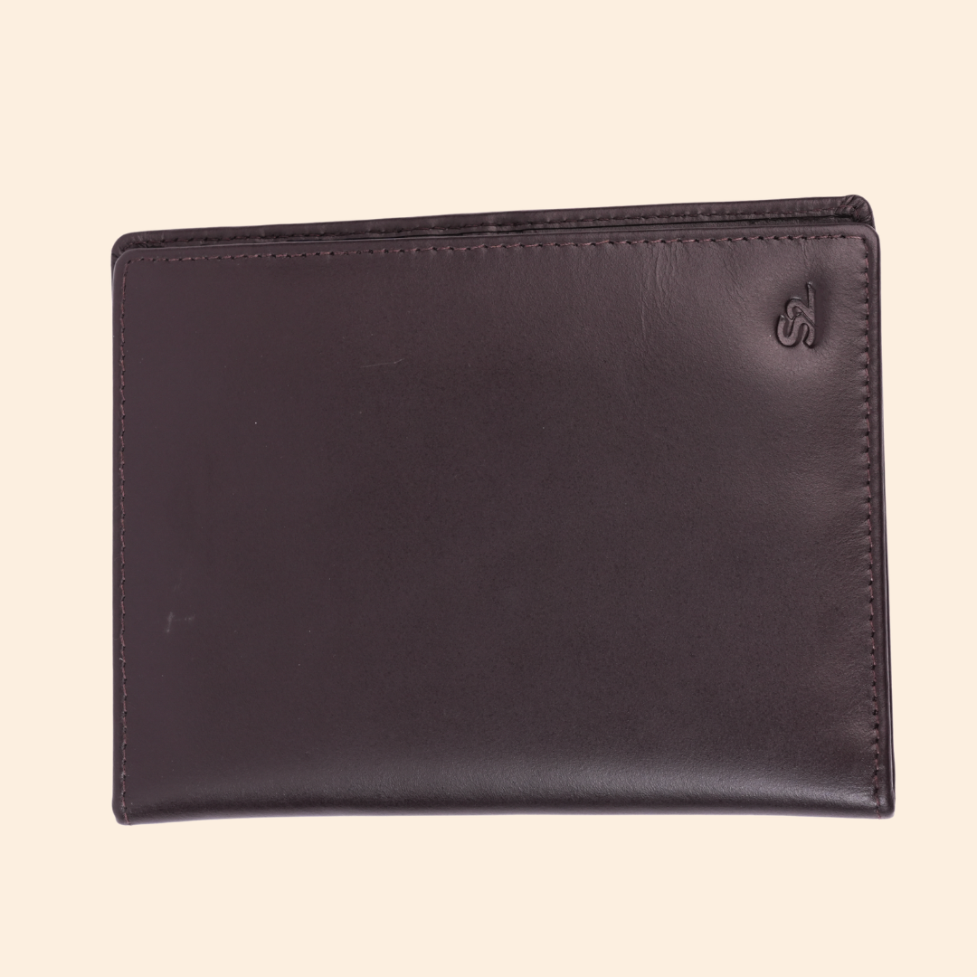 Rich Dark Brown Leather Passport Cover