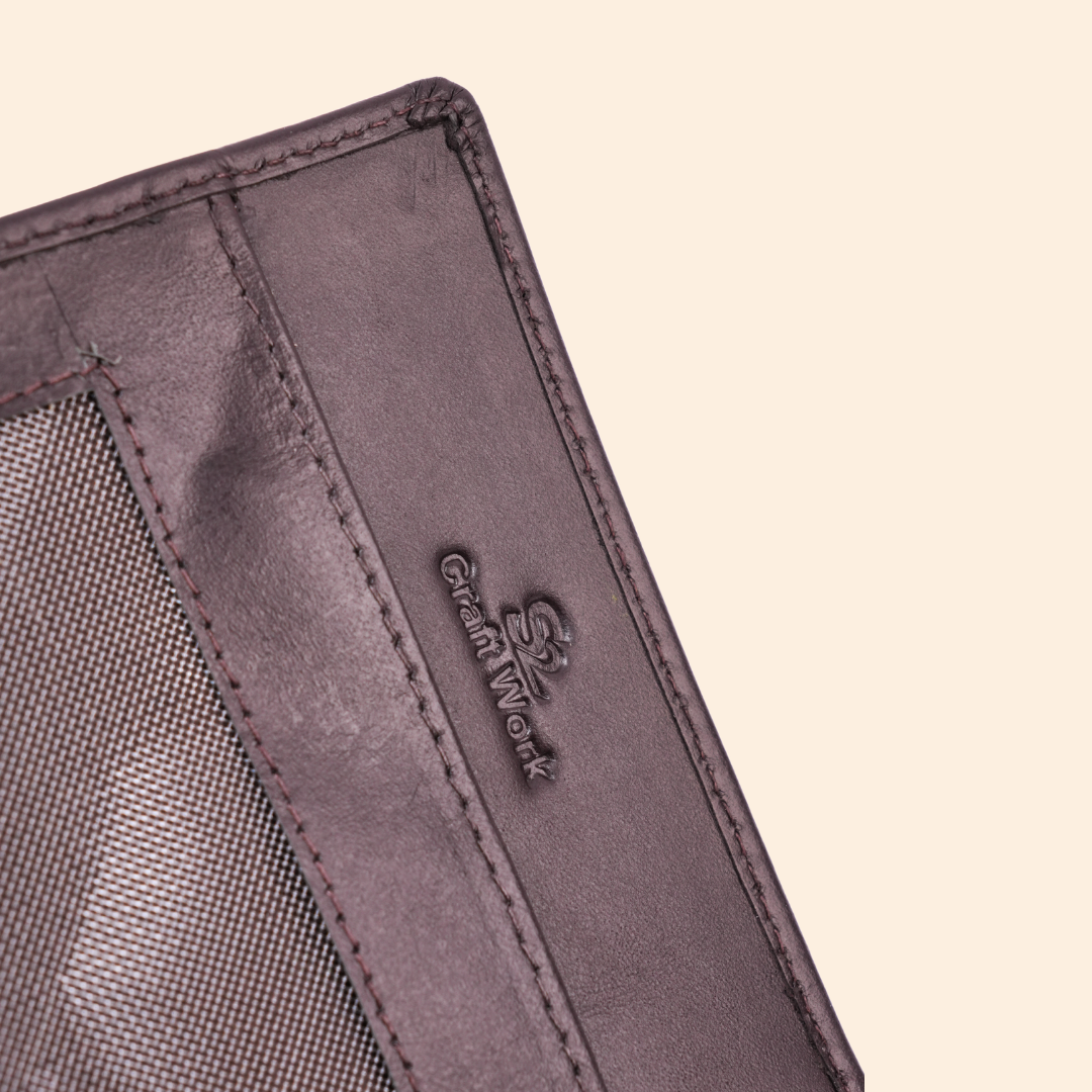Rich Dark Brown Leather Passport Cover