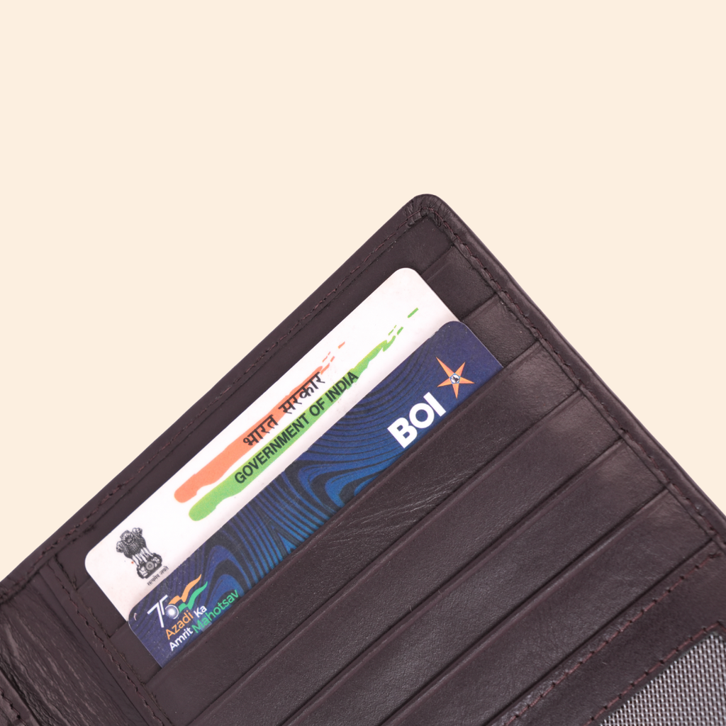 Rich Dark Brown Leather Passport Cover