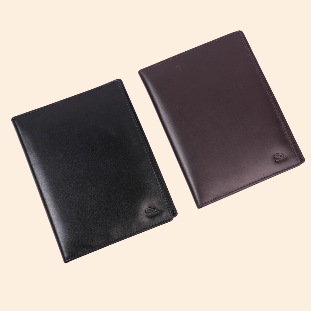 Rich Dark Brown Leather Passport Cover
