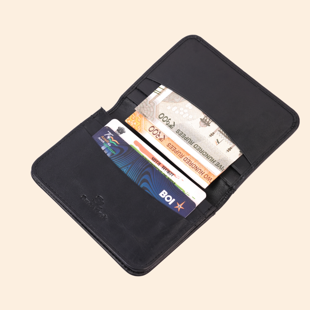 Leather Classic Black Card Holder