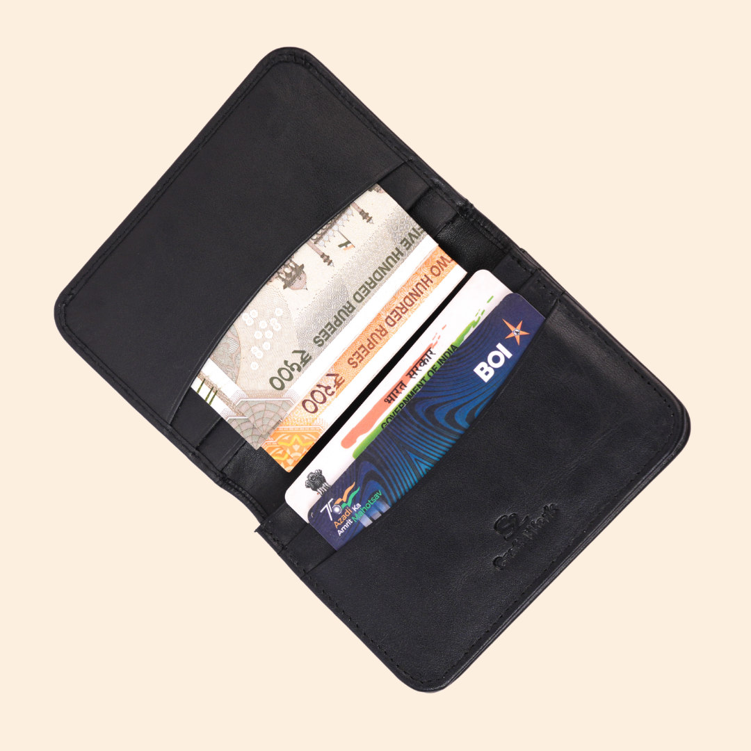 Leather Classic Black Card Holder