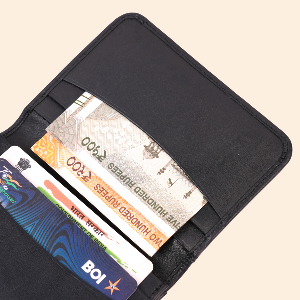 Leather Classic Black Card Holder