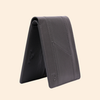 Grey Wallet for Men with Zipper Compartment