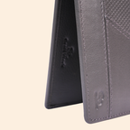 Grey Wallet for Men with Zipper Compartment