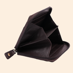 Dark Brown Zip Card Holder for Men & Women