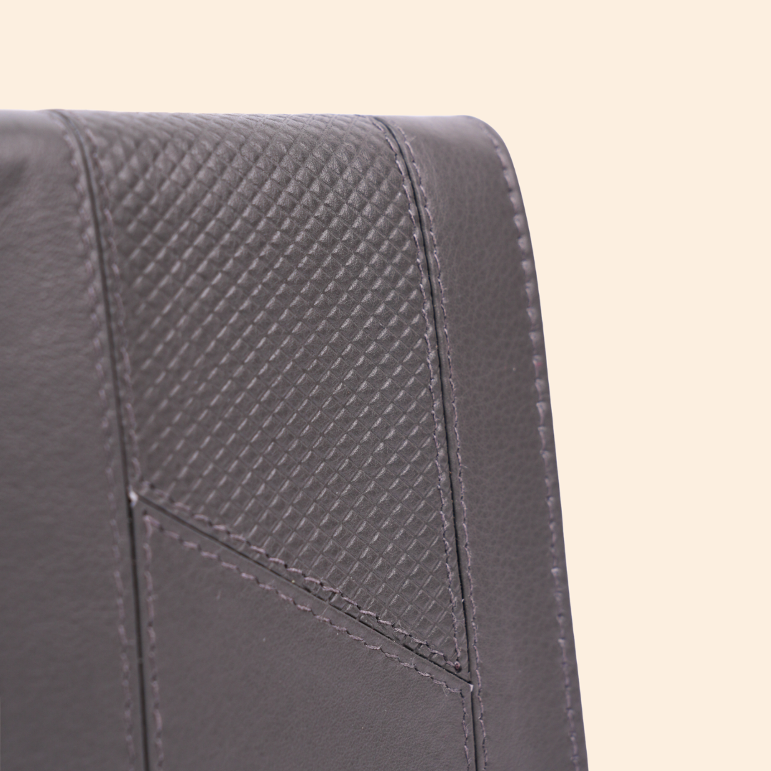 Grey Wallet for Men with Zipper Compartment