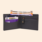Grey Wallet for Men with Zipper Compartment
