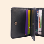 Black Bifold Wallet for Men with Multiple Card Slots