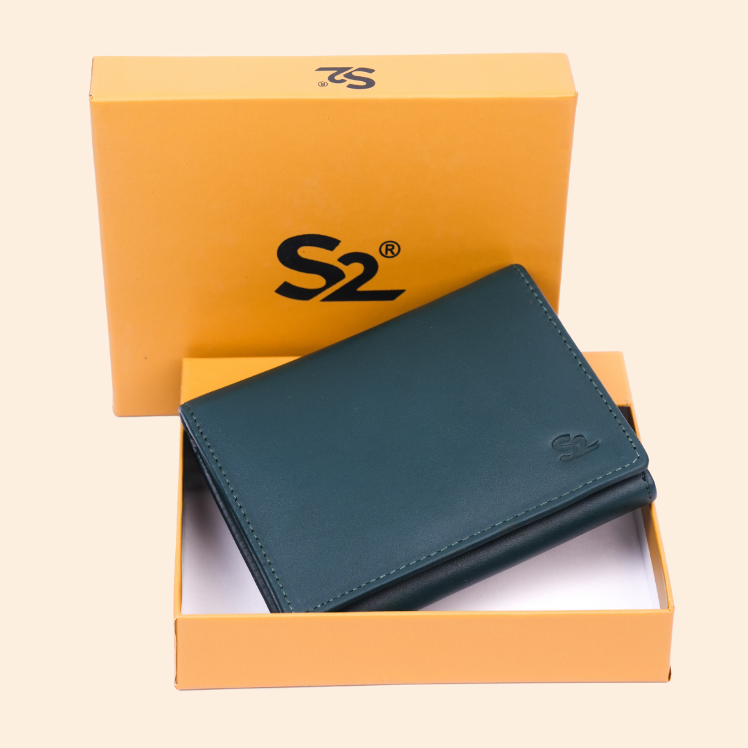Green Premium Leather Card Holder