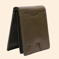 Olive Green Wallet for Men with Multiple Compartments