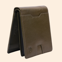 Olive Green Wallet for Men with Multiple Compartments