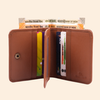 Premium Genuine Leather Bi Fold Wallet for Men | RFID Protected | Tan Brown | Slim & Classic