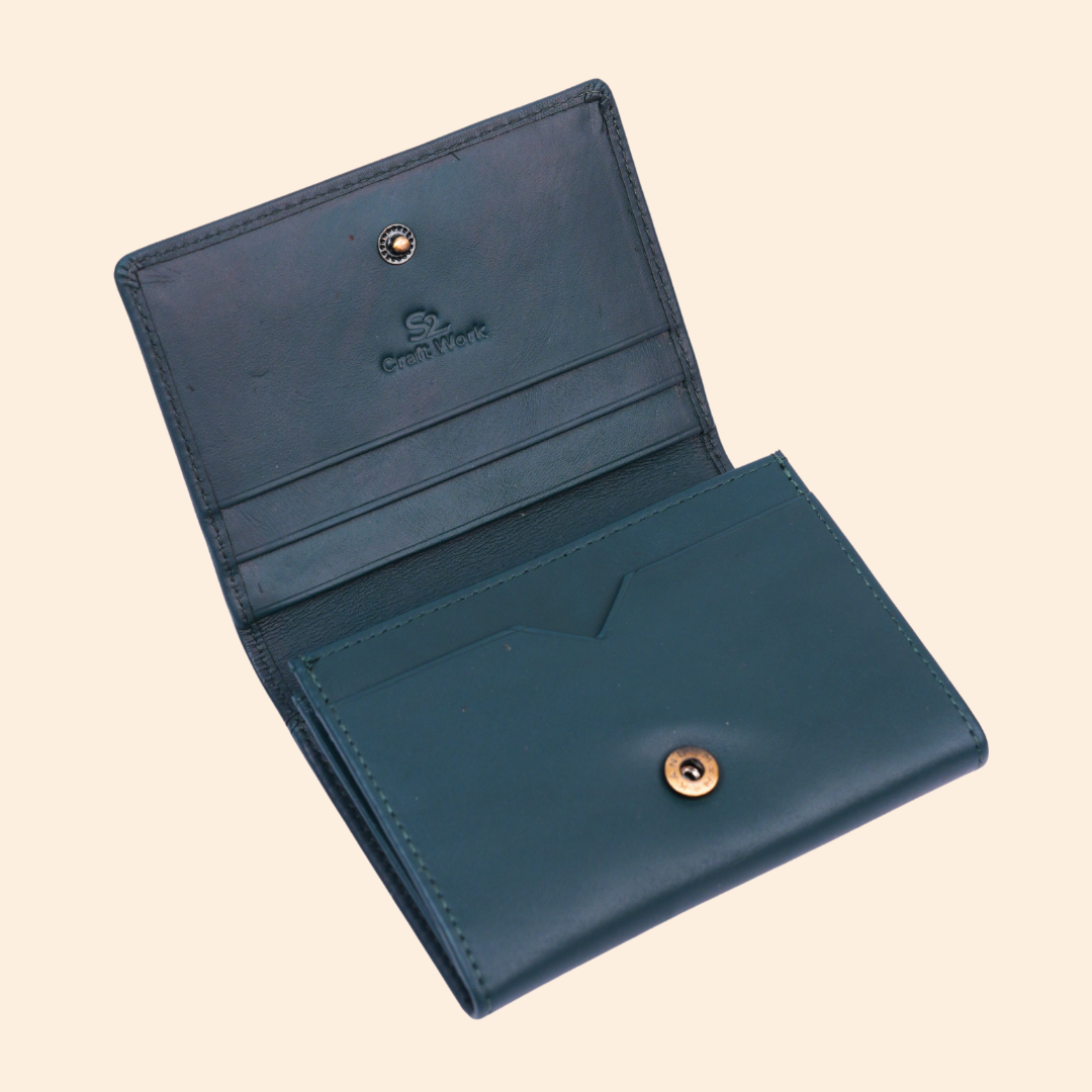 Green Premium Leather Card Holder