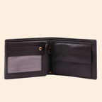 Leather Coffee Brown Bi-Fold Wallet for Men