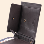 Leather Coffee Brown Bi-Fold Wallet for Men