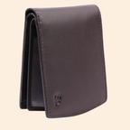 Classic Dark Brown Leather Bi-Fold Wallet for Men