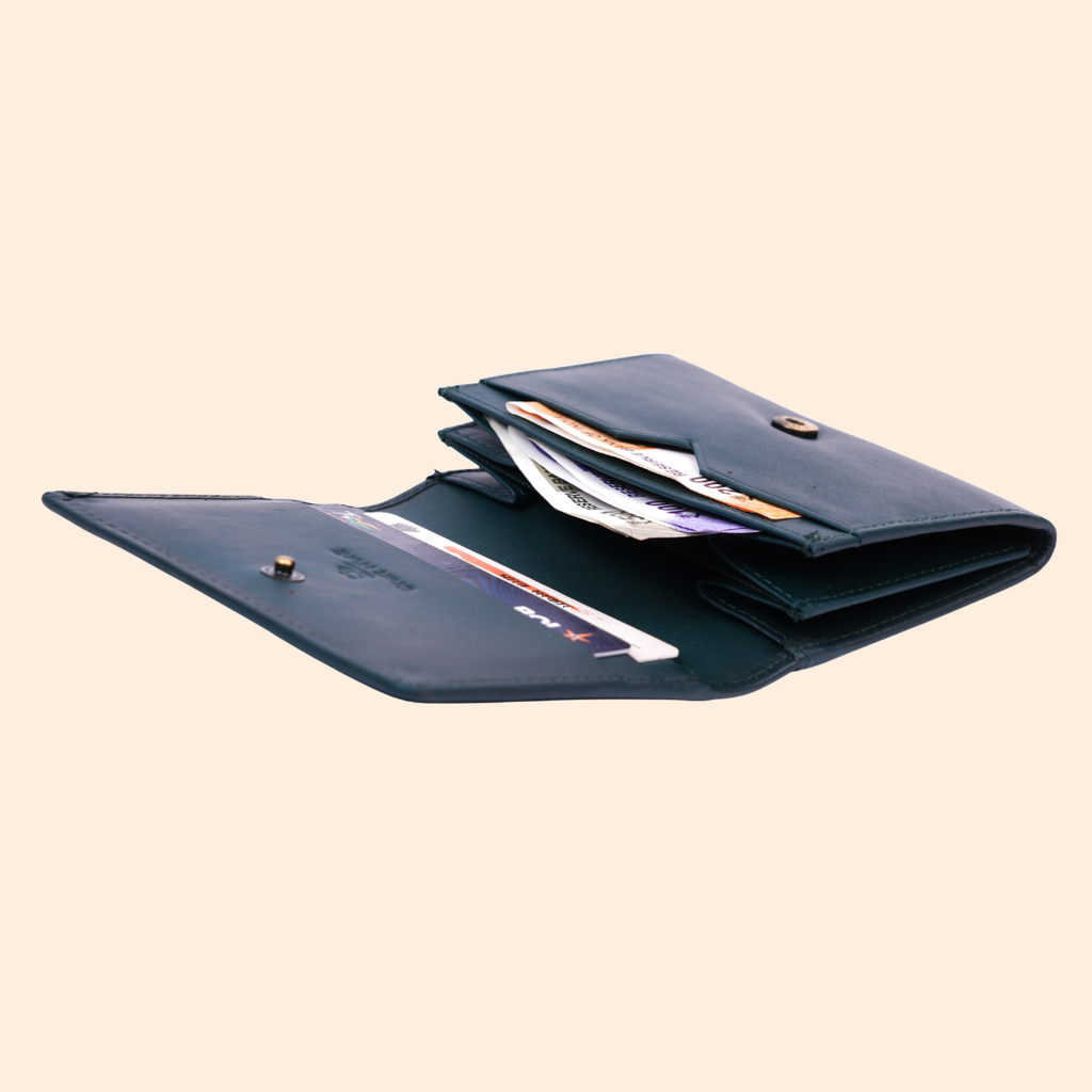 Green Premium Leather Card Holder