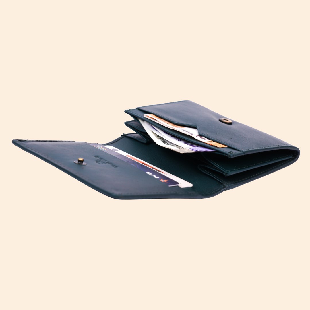 Green Premium Leather Card Holder