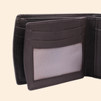 Classic Dark Brown Leather Bi-Fold Wallet for Men