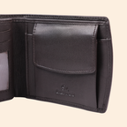 Classic Dark Brown Leather Bi-Fold Wallet for Men