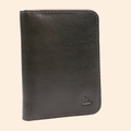 Dark Grey Leather Bi-Fold Wallet for Men