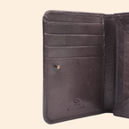 Maroon Leather Bi-Fold Wallet for Men
