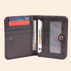 Maroon Leather Bi-Fold Wallet for Men