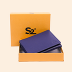 Deep Navy Blue Premium Leather Card Holder