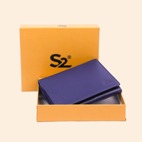 Deep Navy Blue Premium Leather Card Holder