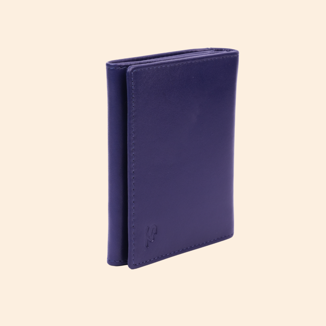 Deep Navy Blue Premium Leather Card Holder