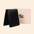 Leather Bifold Wallet for Men | Black | Coin Pocket Wallet