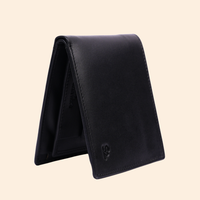 Leather Bifold Wallet for Men | Black | Coin Pocket Wallet