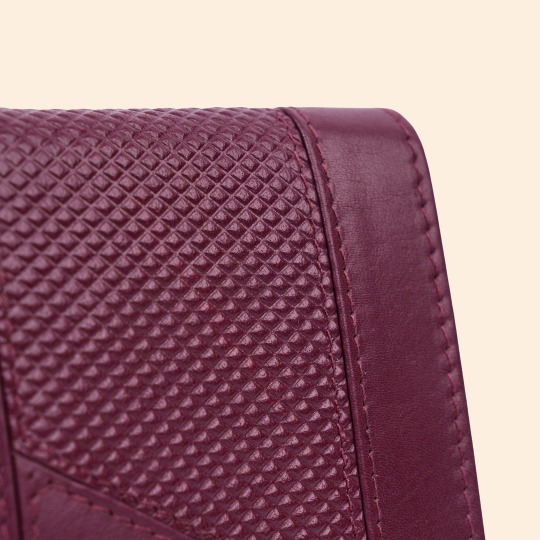 Maroon Wallet for Men with Zipper Compartment