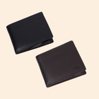 Leather Bifold Wallet for Men | Black | Coin Pocket Wallet