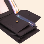 Leather Bifold Wallet for Men | Dark Brown | Coin Pocket Wallet