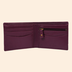Maroon Wallet for Men with Zipper Compartment