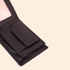 Leather Bifold Wallet for Men | Dark Brown | Coin Pocket Wallet
